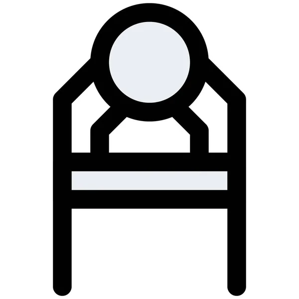 Louis Back Chair Vintage Design — Stock Vector