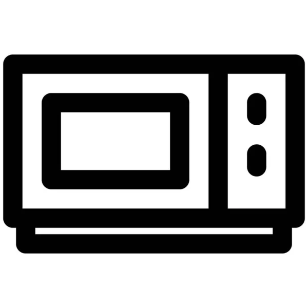 Uso Microondas Para Recalentar Las Comidas — Archivo Imágenes Vectoriales
