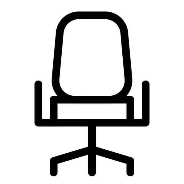 Bequemer Bürostuhl Mit Armlehne — Stockvektor