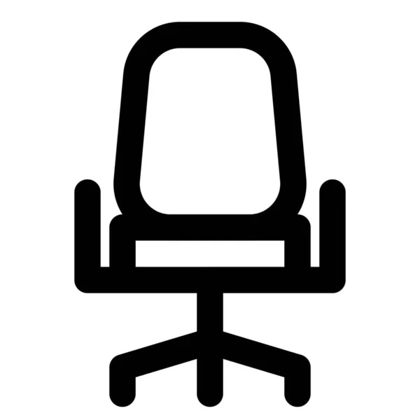 Bequemer Bürostuhl Mit Armlehne — Stockvektor