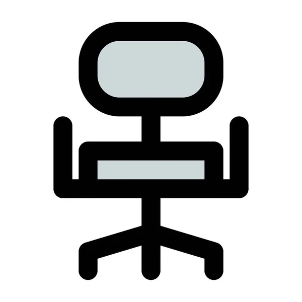 Comfortabele Stoel Met Kussens Voor Werkruimte Kantoren — Stockvector