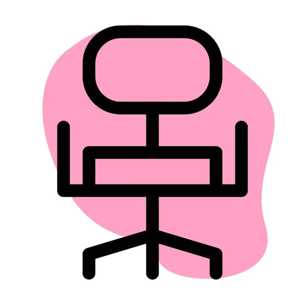 Chaise Confortable Rembourrée Pour Espace Travail Bureaux — Image vectorielle