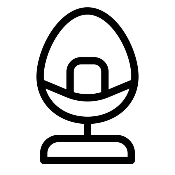 Moderne Eivormige Stoel Voor Thuis — Stockvector