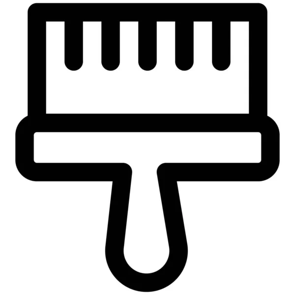 Cepillo Con Cerdas Poliéster Para Pintar — Vector de stock