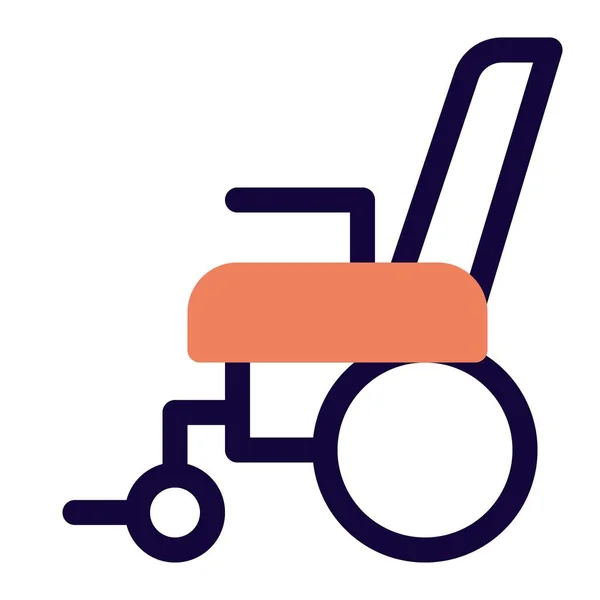 Μηχανοκίνητη Αναπηρική Καρέκλα Σχεδιασμένη Για Άτομα Ειδικές Ανάγκες — Διανυσματικό Αρχείο
