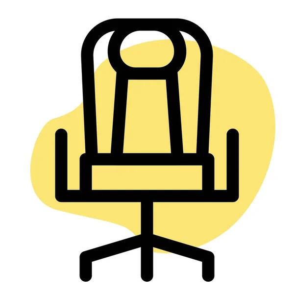 Chaise Pivotante Avec Une Seule Jambe Centrale — Image vectorielle