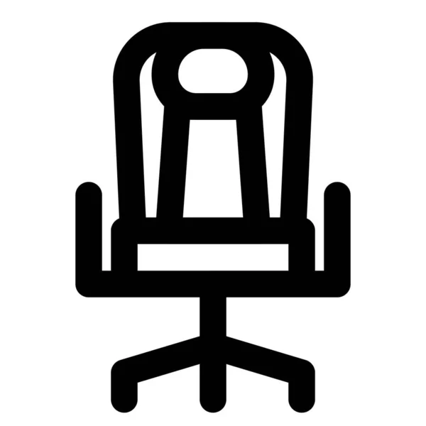 Revolving Chair Single Central Leg — Stock Vector