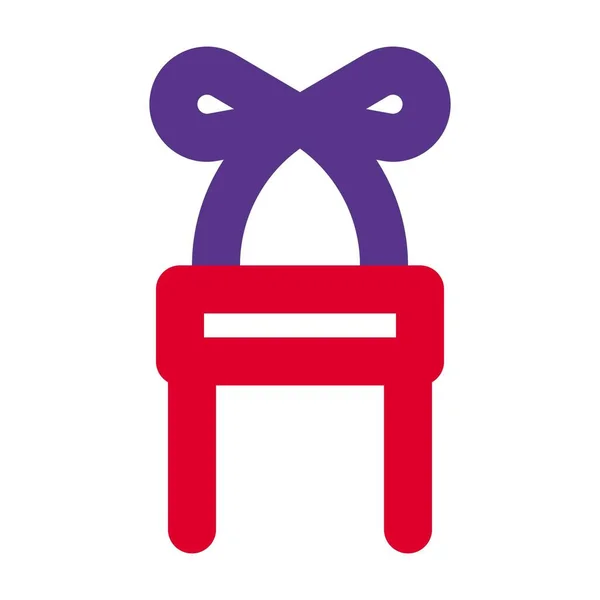 リボンの形をした装飾椅子 — ストックベクタ