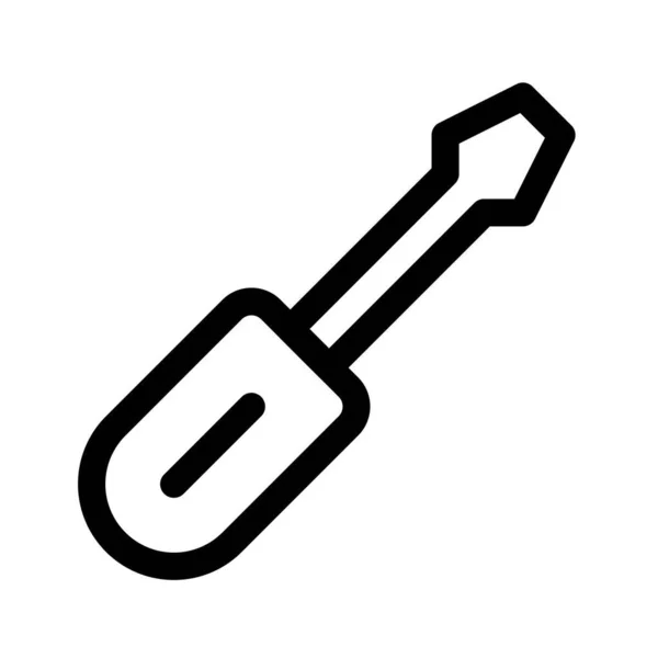 Κατσαβίδι Ένα Εργαλείο Που Χρησιμοποιείται Για Στροφή Μπουλόνι — Διανυσματικό Αρχείο