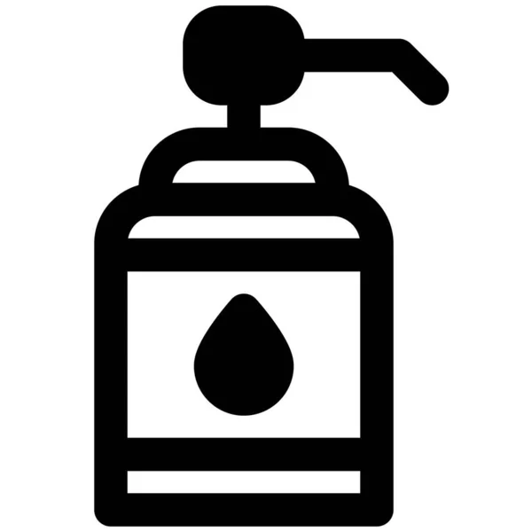 Botella Dispensador Lavado Manos Con Bomba — Vector de stock