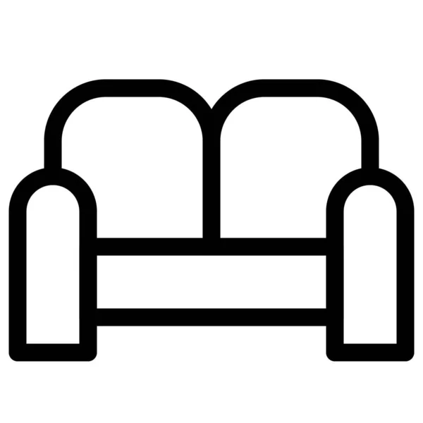 Софі Зручне Яке Сидіння Боків Ззаду — стоковий вектор