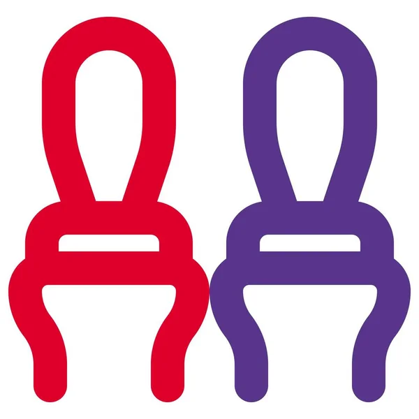 Καρέκλες Που Χρησιμοποιούνται Συχνά Σαλόνια — Διανυσματικό Αρχείο