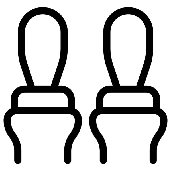 Tatlı Sandalyeler Genelde Salonlarda Kullanılır — Stok Vektör