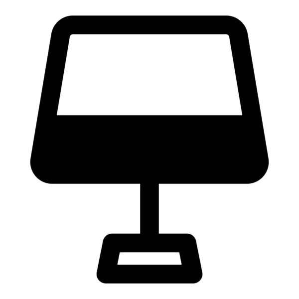 Stylish Side Table Lamp Room Decor — Stock Vector