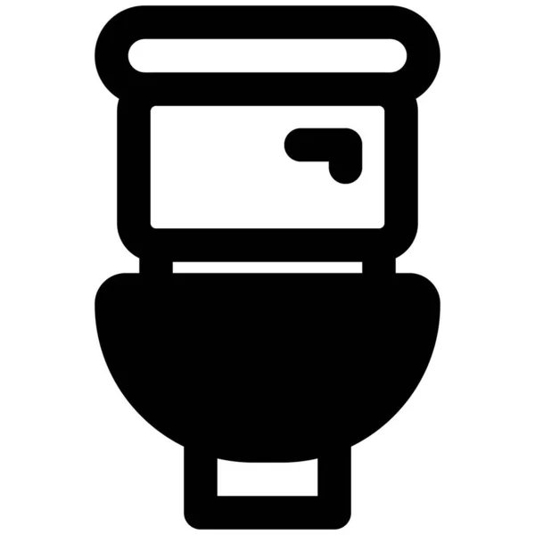 Western Toilet Commode Flush Feature — Stock Vector