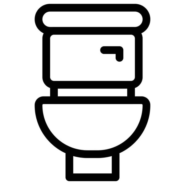 Західний Туалет Або Коммода Червоним Кольором — стоковий вектор