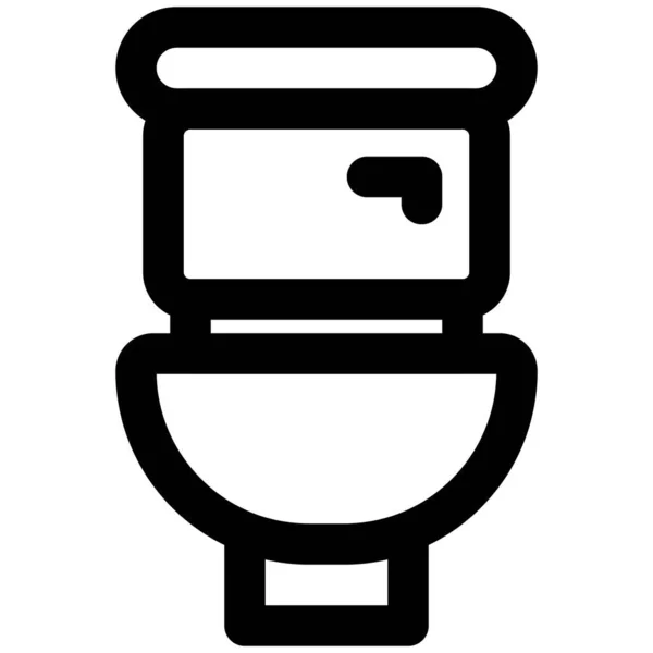 Westelijk Toilet Commode Met Spoelfunctie — Stockvector