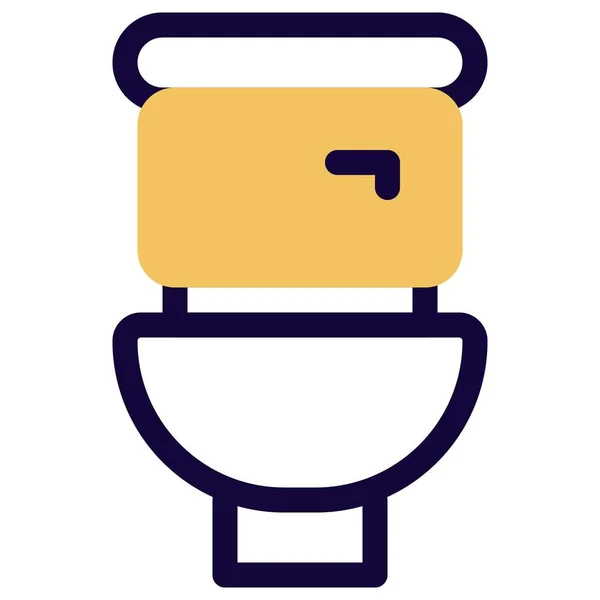 Westliche Toilette Oder Kommode Mit Spülfunktion — Stockvektor