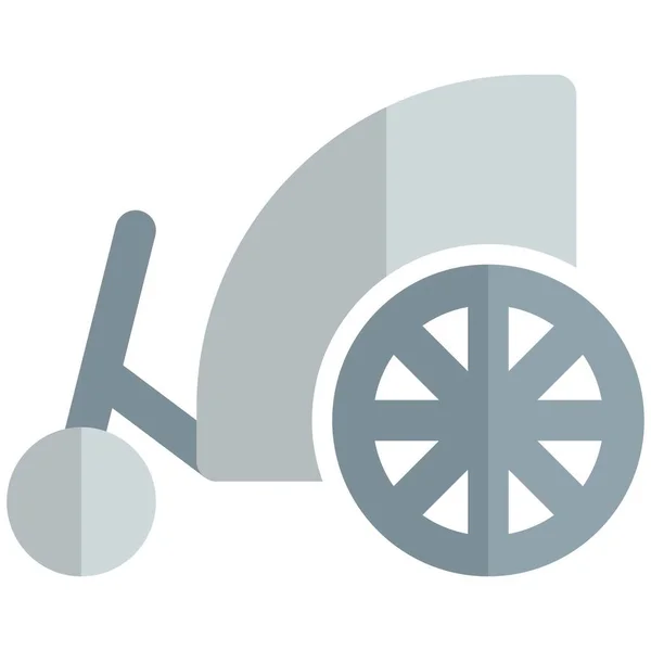 轮椅的老式设计 — 图库矢量图片