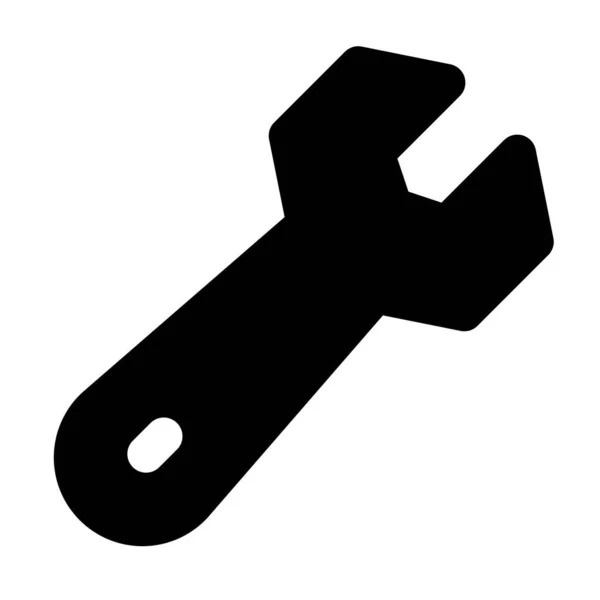 Skiftnyckel Eller Skiftnyckel För Åtdragning Skruv — Stock vektor