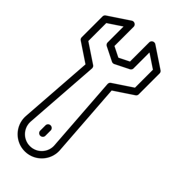 Використання Гайкового Ключа Або Ключа Затягування Затвору — стоковий вектор