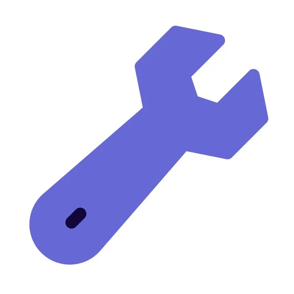Schraubenschlüssel Oder Schraubenschlüssel Zum Anziehen Der Schraube — Stockvektor