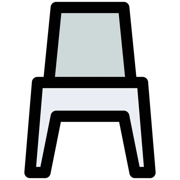Uma Cadeira Bofinger Plástico Tamanho Adulto —  Vetores de Stock