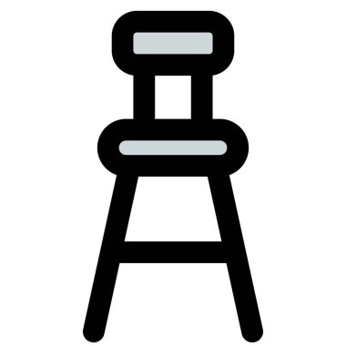 Sırtüstü uzanan tahta bir bar koltuğu..