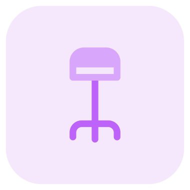 Yastıklı koltuklu taşınabilir bar taburesi.