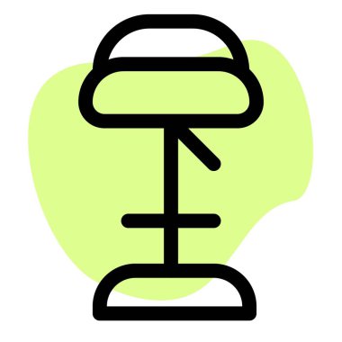 Yastıklı koltuklu ayak takımlı bar taburesi..