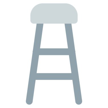 Geniş bacaklı ve oturaklı bir tabure..