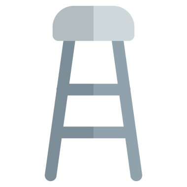 Geniş bacaklı ve oturaklı bir tabure..