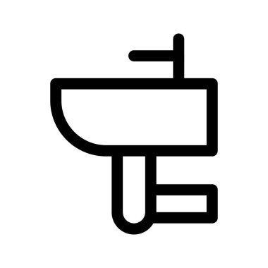 Duvara monte edilmiş köşe yıkama havuzu.