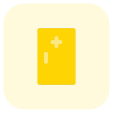 Tıbbi acil durum için kullanılan ilk yardım dolabı..