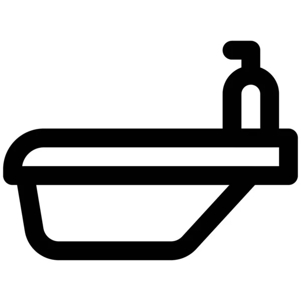 Baignoire Pour Bébé Utilisée Pour Bain Des Nourrissons — Image vectorielle