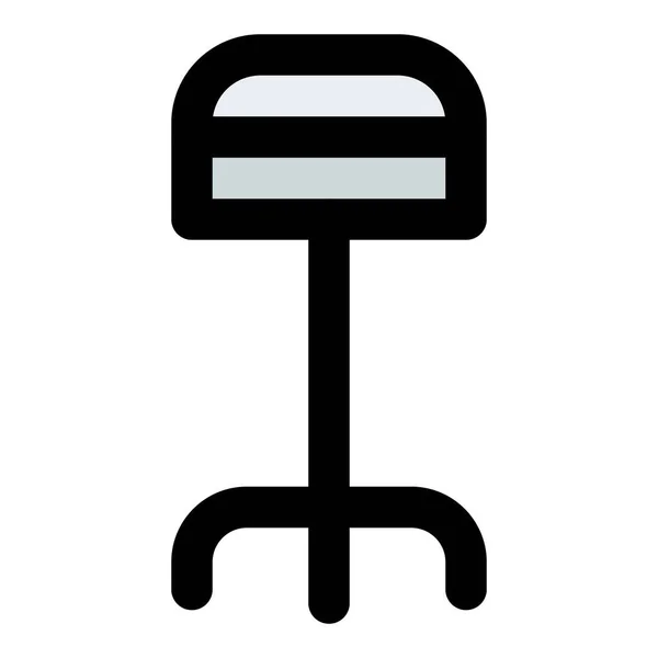 Beweglicher Barhocker Mit Gepolsterter Sitzfläche — Stockvektor
