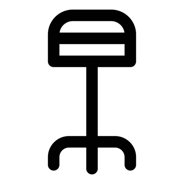 Beweglicher Barhocker Mit Gepolsterter Sitzfläche — Stockvektor