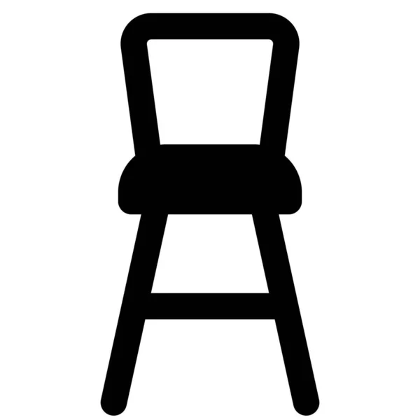 Seyirci Sandalyesi Veya Bar Taburesi — Stok Vektör