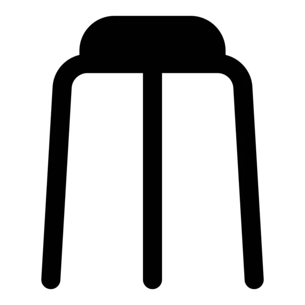 Barhocker Oder Sitz Mit Dreifach Langen Beinen — Stockvektor