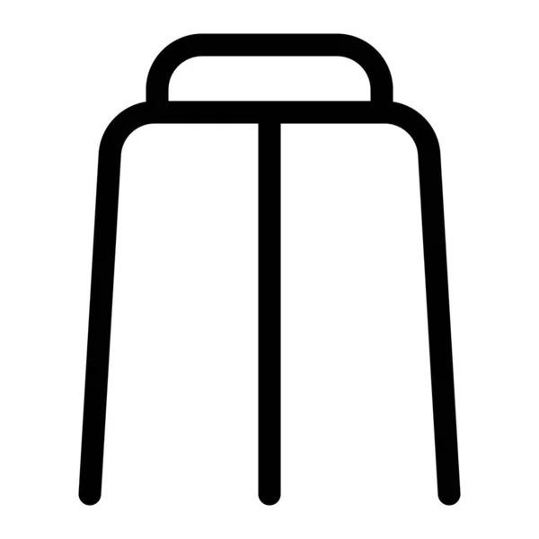 Barkruk Stoel Met Driedubbele Lange Benen — Stockvector