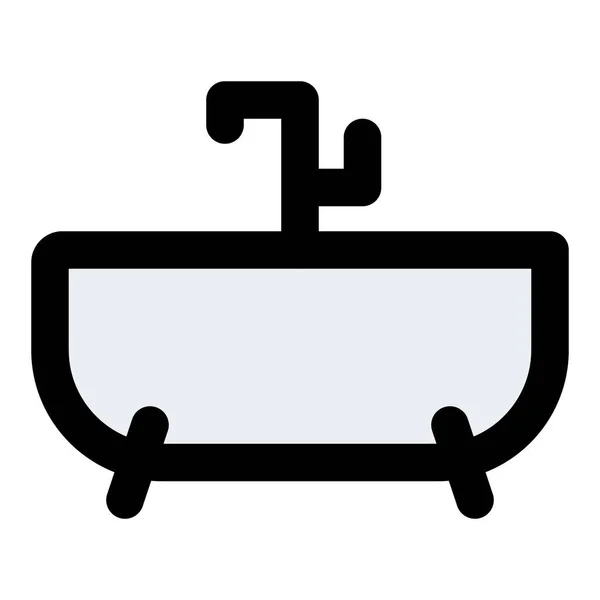 洗澡时用的浴缸 — 图库矢量图片