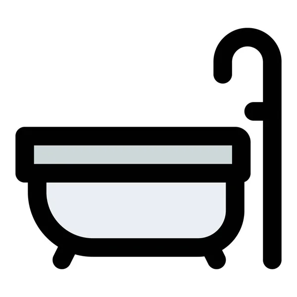 Bathtub Container Holding Water — Stock Vector