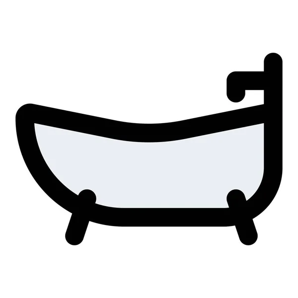 Роскошная Ванна Предназначенная Комфортного Купания — стоковый вектор