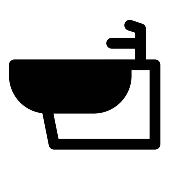 Siège Bidet Toilette Luxe Avec Robinet — Image vectorielle