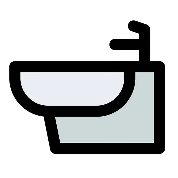 Luxusní Toaletní Bidetové Sedátko Kohoutkem — Stockový vektor