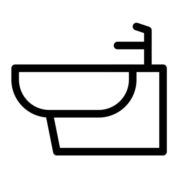 Luxo Assento Bidé Banheiro Com Torneira — Vetor de Stock