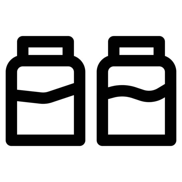 厨房用包装塑料罐 — 图库矢量图片
