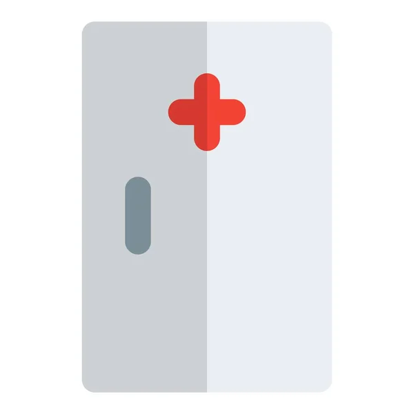 Ehbo Kast Gebruikt Voor Medische Urgentie — Stockvector