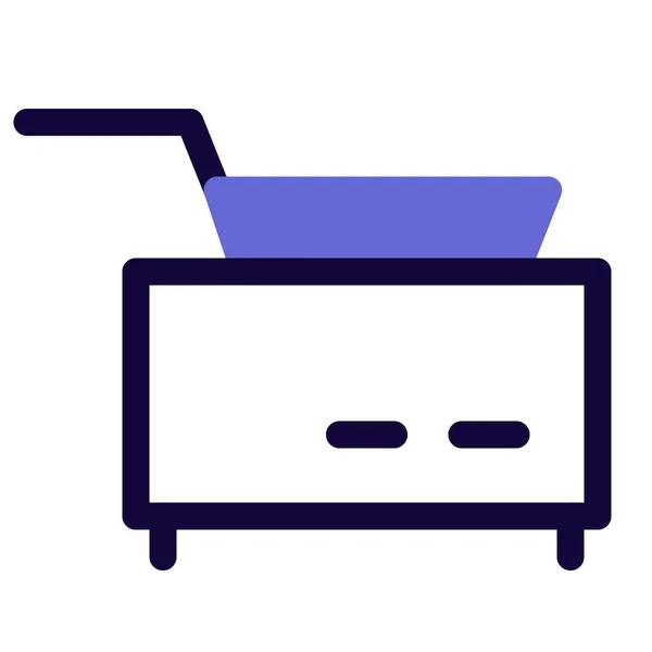 Fryer Cooking Equipment Designed Deep Frying — Stock Vector