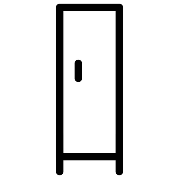 シングルドア付きのモダンな収納キャビネット — ストックベクタ
